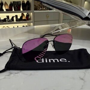 Dime Purple Aviator Sunglasses